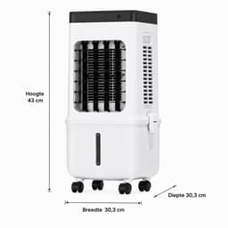 QORA® Airco Zonder Afvoerslang – Luchtkoeler, Ventilator & Luchtbevochtiger – 10,5L – Inclusief Ice Packs – Wit — thumbnail 2