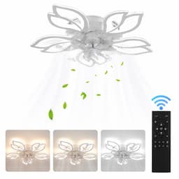 House Of Atelier - Plafondventilator met verlichting - Ventilatorlamp - Afstandbediening - 6 Standen - Dimbaar - 68 cm - Wit — thumbnail 1