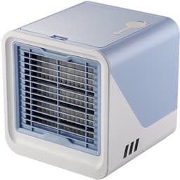 Luchtkoeler - Mobiele airco zonder afvoerslang, mini-luchtkoeler met waterkoeling, stille USB-C-ventilator, 4 snelheden, draagbare luchtkoeler voor slaapkamer, kantoor en auto, tafelventilator, compact（blauw） — thumbnail 1