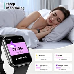 Blackview Smartwatch - R50 - Beantwoorden | Bellen - Fitnesshorloge voor Mannen en Vrouwen met Hartslag - SpO2 -SOS- Slaapmonitor - Activiteitstracker voor Android/iOS - Zwart — thumbnail 4