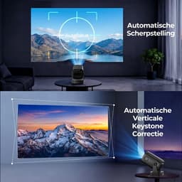 Lìon® Mini Beamer - Beamer - Projector - Zwart - 18cm x 15cm x 14cm — thumbnail 3