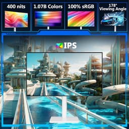 X Agex | 27 inch 4K monitor UHD | Gaming | 3840x2160 IPS 60Hz in hoogte verstelbaar wit | Gaming | 400 cd/m² helderheid | 100% sRGB — thumbnail 3