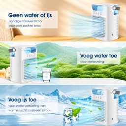 HomeGoodies - Airco - Mobiele airconditioner - Vernevelingsventilator Met Timer - 650 ML - Voor Slaapkamer, Kantoor & Camper — thumbnail 5