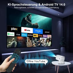 Mini Projector - Draagbaar - WiFi 6 en Bluetooth 5.4 - Full HD 1080p - Voor Thuisgebruik en Buiten — thumbnail 2