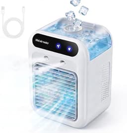 Mini airco - Persoonlijke Luchtkoeler 4-in-1 – Ultrasone Verneveling – 2 Snelheden – Oplaadbaar — thumbnail 1