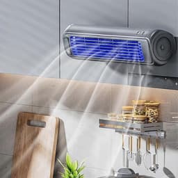 Luchtkoeler - Draagbare USB Koelventilator met Stille Werking - Geschikt voor Muur en Bureau - Perfect voor Slaapkamer Keuken Studentenkamer en Kamperen - Paarse Kleur — thumbnail 5
