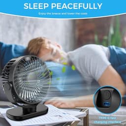 Solvix tafel ventilator geluidloos - Bureauventilator - USB - 4 Snelheden - LED Display - Voor Thuis en Kantoor — thumbnail 3