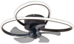 Het moderne LED -plafondlicht "Leccio" inclusief ventilator, nachtlichtfunctie, dim- en lichttemperatuurinstelling is uitgerust met stevig geïnstalleerde LED's en heeft een geschatte Øvon 58 cm. — thumbnail 4