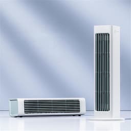 Ventilator - Vloerventilator - Ventilator staand - Luchtkoeler - Bladloze ventilator - Bureauluchtkoeler - Oscillerende luchtkoeler - 32,8*7,5*7,4 cm - Wit - ABS — thumbnail 5