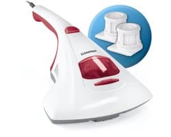 CLEANmaxx mijtstofzuiger met UV-C-licht en 2 EPA-filters, handstofzuiger voor matrassen voor mensen met allergieën, anti-mijt matrasreiniger die 99,9% van alle mijten, bacteriën en bedwantsen vernietigt