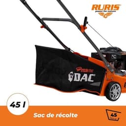 Grasmaaier – Benzinemaaier – Kooimaaier – Tuinmaaier – Motormaaier – 3,3 pk 4-takt Motor – 45 Liter Opvangbak & 40 cm Maaibreedte — thumbnail 4