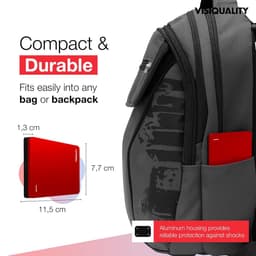 Externe Harde Schijf - Draagbare Opslag - Extra Ruimte Creëren - Supersnelle USB 3.0 - 1TB Capaciteit - Bold Red — thumbnail 5