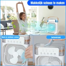 RWB® Mobiele Airco Zonder Afvoer - Luchtkoeler - Aircooler - Wit - ‎26x20x25cm — thumbnail 4