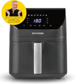 Heteluchtfriteuse - Airfryer - Vetarm Koken - Touchscreen Bediening - 4 Liter - Grijs — thumbnail 4