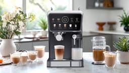 LUND 68502 9-in-1 Halfautomatische Espresso Espresso- & Capsulemachine – 20 Bar – Thermoblock – Automatische Melkopschuimer – Geschikt voor Gemalen Koffie & Nespresso® Capsules — thumbnail 4