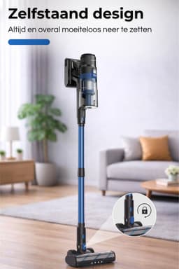 MYBOT S8 Ultra - Steelstofzuiger met Dweilfunctie - 430W - 30Kpa - 3 Zuigniveaus - Vacuum Cleaner - Steelstofzuiger Draadloos - 2 Accu's - Zonder Zak - Op Accu — thumbnail 2