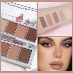 Nude oogschaduwpalet met 5 fluweelzachte, koelgetinte kleuren voor dagelijks gebruik en een natuurlijke make-up look — thumbnail 5