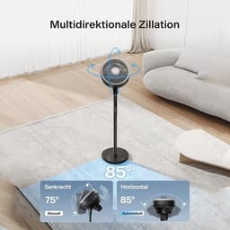 Convectieturbine circulatie vloerventilator voor het hele huis, 4,88 m/s, afstandsbediening, timer, meerdere standen, hoog/laag modus. — thumbnail 4