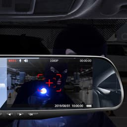 Full HD Autospiegeldashcam | Achteruitrijcamera | Nachtzicht | Loop-opname | 4,3-inch Display | 170° Voor | 120° Achter | 1080P | Dubbele Autocamera | Parkeermonitor | Achteruitrijmonitorsysteem — thumbnail 4