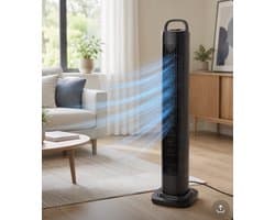 Kinzo® Toren Ventilator 82CM | 3 Snelheden | Oscillerend - Krachtig en stil | Staand Torenventilator - Zwart