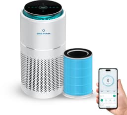Luchtreiniger / Air Purifier – HEPA H13 – Koolstoffilter – Filtert tot 99,97% van fijne deeltjes – CADR 330 m³/u – Tot 40 m² – Tegen Pollen, Stof, Rook & Geuren – Bij Allergieën & Hooikoorts – WiFi/App — thumbnail 1