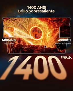SnelShoppen - 4K-projector Draagbaar met 1200 ANSI, Netflix, Autofocus, Keystone, Wifi, Bluetooth, FHD 1080P, HDR10, WLAN voor Buiten, Zoom 50% - Thui — thumbnail 5