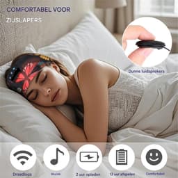 carmdering - Zachte Bluetooth Hoofdband Oordoppen voor Slaap - Draadloze Bluetooth-muziek sporthoofdband - Ultrazachte slaaphoofdband aan de zijkant - Oplaadbare en wasbare hoofdband - Uitgerust met HD-stereoluidsprekers - Perfect voor slapen — thumbnail 2