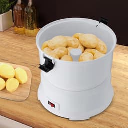 Elektrische Aardappelschilmachine - Groente Schillen - Snel Groente Bereiden - Grote Capaciteit - 0.8 kg - Wit — thumbnail 2