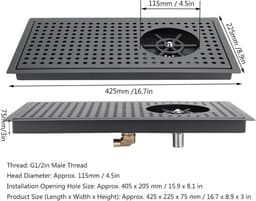 Professionele Bekerglazen Spoeler RVS – Inbouw Model met Multi-Angle Spuiten en Afvoer — thumbnail 4
