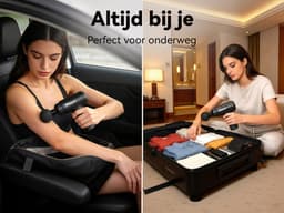 Funlife M2 Mini Massage Gun Zwart - Compact Massagepistool 0,5 kg - Fluisterstil <45 dB - 6 Intensiteitsstanden - 4 Massagekoppen - Draadloos — thumbnail 5