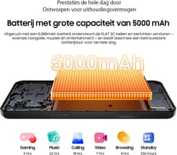 OSCAL FLAT 3C Smartphone - 4G Dual SIM - 16GB RAM - 64GB ROM - 6,56 inch - Android 16 Telefoon - 5000mAh 336Uren - 32MP - GPS - Oranje — thumbnail 2