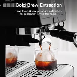 BlitzHome CM7080 Espressomachine met Koffiemolen – 20 Bar, Dual Boiler, Cold Brew & PID Temperatuurregeling – 58 mm Siebdrager — thumbnail 5