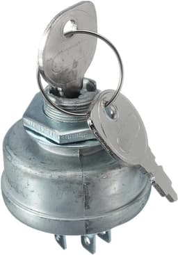 Contactslot Grasmaaier - Sleutelstarter Schakelaar - Motor Starten - 5 Pinnen Aansluiting - 48.6 mm - Zilver — thumbnail 1