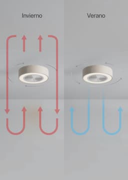 CREATE - Stille plafondventilator 40W (Ø50cm) met verborgen bladen en LED-verlichting - Met licht LED - Afstandsbediening - 6 snelheden - Programmeerbaar - WIND CLEAR EASY — thumbnail 5