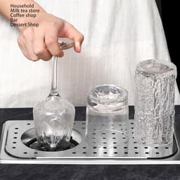 Glazenspoeler - Spoelmachine Kopjes - Snel Reinigen - 304 Roestvrij Staal - 32.5 x 17.5 cm — thumbnail 5
