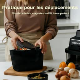 Elektrische Airfryer - Compacte Keukenoven - Gezond Koken - Zonder Olie - 25x25x30 cm - Zwart — thumbnail 5