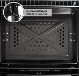 LeeuwenChoice® BBQ Pro Serie - Houtskool BBQ Wagen - Met Thermometer - Verrijdbaar met Wielen - Inclusief Zijtafels & Opbergruimte — thumbnail 3
