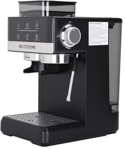 BlitzHome CM5520 Espressomachine met Ingebouwde Koffiemolen, 20 Bar, 1350W, Touchscreen, Voorverwarmingsindicator & 1,8L Watertank – Zwart | Volwaardige Espresso in — thumbnail 1