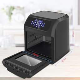 Digitale heteluchtfriteuse met 12 liter inhoud - 1800W kracht met 12 programma's en 6 accessoires — thumbnail 3