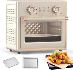 Luchtfriteuse Oven - Elektrische Mini Oven - Gezond Koken - 360 Graden Circulatie - 18 Liter Capaciteit - Wit — thumbnail 1