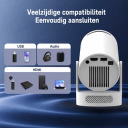 Jensaro Mini Beamer Met Android 14 - Buitenprojector - Wifi 6 Bluetooth 5.4 - HD Projector 12000 Lumen Voor Thuisbioscoop - WK Voetbal — thumbnail 5