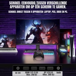 TIM® Gaming Monitor 240hz - Gaming Monitor - Zwart - ‎‎20cm x 62cm x 46cm — thumbnail 5