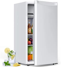 Celestul Mini Koelkast 90L - Koelkast met Vriesvak - Stille Minibar 41 dB - Compacte Koelkast voor Slaapkamer, Kantoor & Studentenkamer - Wit — thumbnail 1