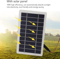 Zonneventilator - Solar Ventilator - Ventilatie Creëren - Energiebesparend - 10W 12V - Zwart — thumbnail 2