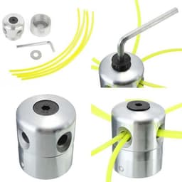 Universele aluminium trimmerkop, dubbel snoeruiteinde, nylon spoelkop, Geschikt voor grasmaaier, 1 snoeruiteinde + 4 snoeren — thumbnail 2