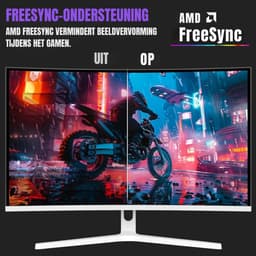 TIM® Gaming Monitor 240hz - Gaming Monitor - Wit - ‎‎18cm x 62cm x 45cm — thumbnail 3