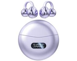 Clip-on oordopjes, draadloze Bluetooth 5.4, lichtgewicht open ontwerp, 6 uur batterijduur, waterdicht, geschikt voor brildragers en sporters.