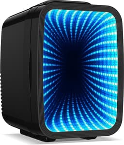 Mini koelkast 4L – Stille mini fridge met RGB-verlichting – Koelen & warmhouden – Voor 6 blikjes – AC/DC draagbare koelkast voor gaming, kantoor, auto & huidverzorging — thumbnail 1