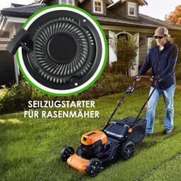 Startmotor Grasmaaier - Trekstarter Starter - Motor Starten - Hoogwaardig Metaal - 210mm Lengte - Zwart — thumbnail 2