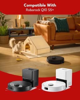 22 stuks accessoires geschikt voor Roborock Q10 S5 / Q10 S5+ robotstofzuiger - 2 hoofdborstels, 6 stofzakken, 4 dweilpads, 4 HEPA-filters, 6 zijborstels — thumbnail 2